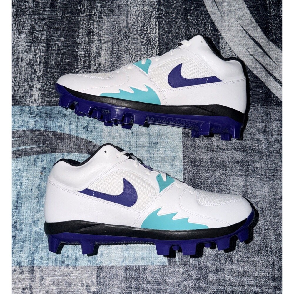 NEW Nike Air Jordan Stadium 90 Low Baseball Cleat Grape HQ0211-105 Size 16